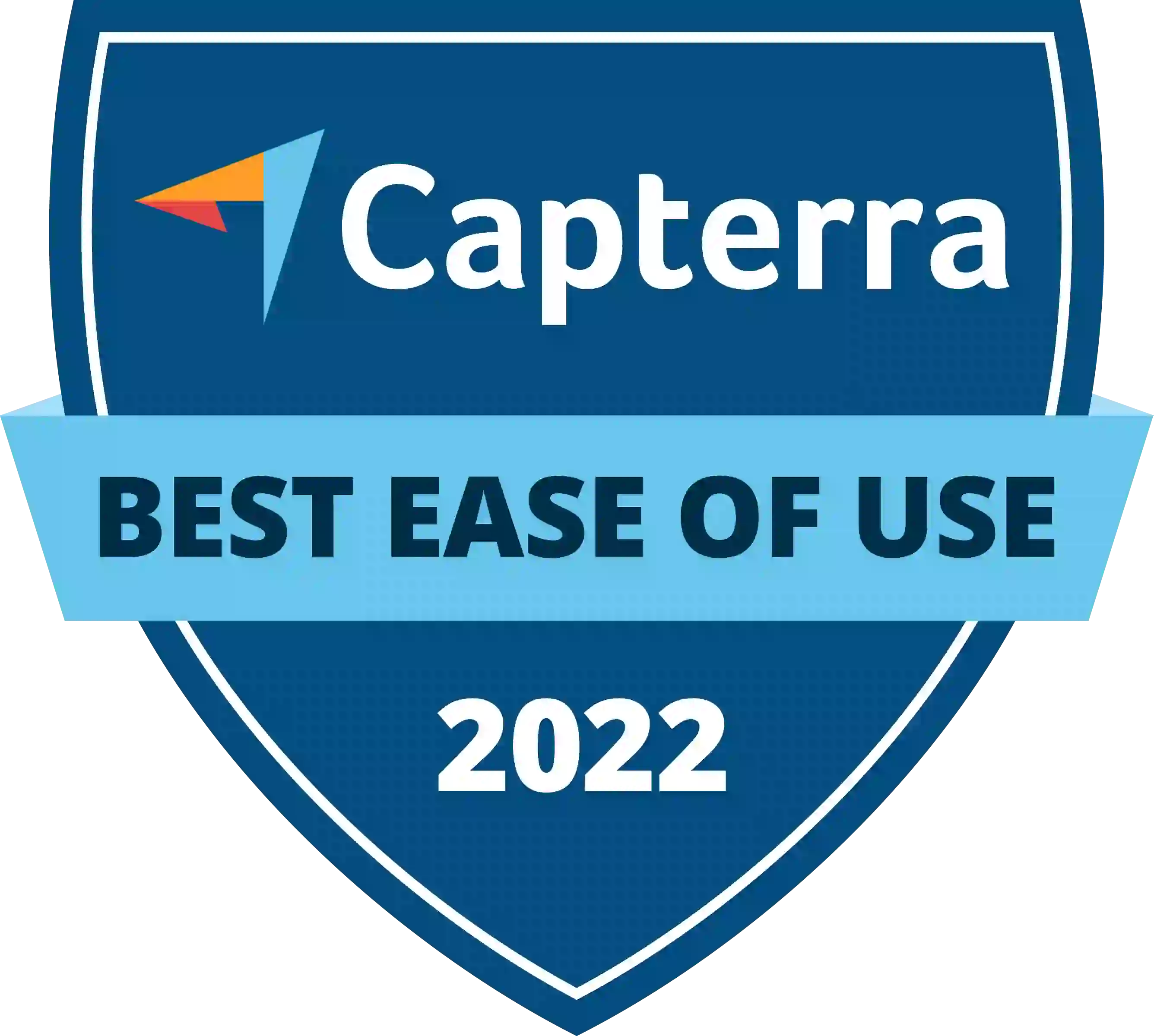 Capterra 2022 best ease of use award badge