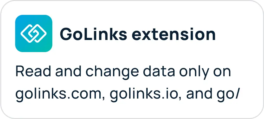 GoLinks® limited permissions and scope